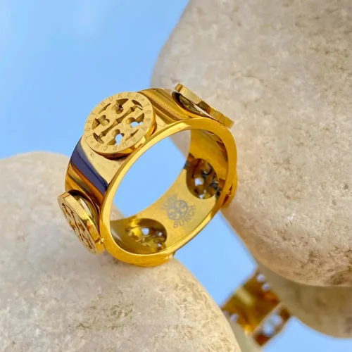 glided emblem ring