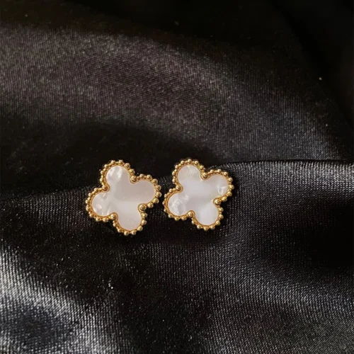 clover white studs