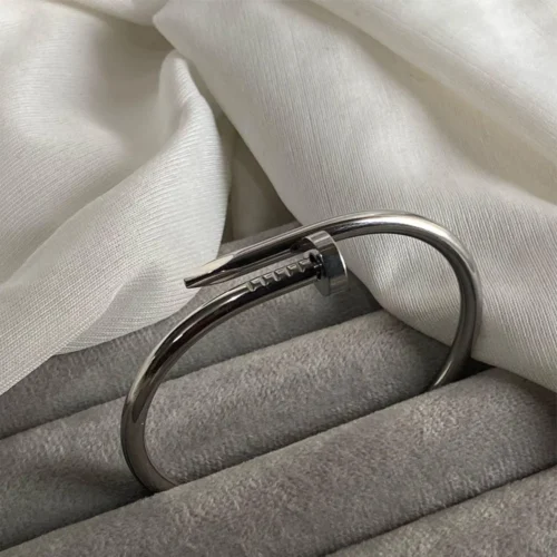 cartier nail cuff silver