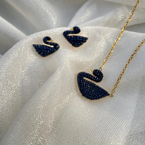 swan pendant set